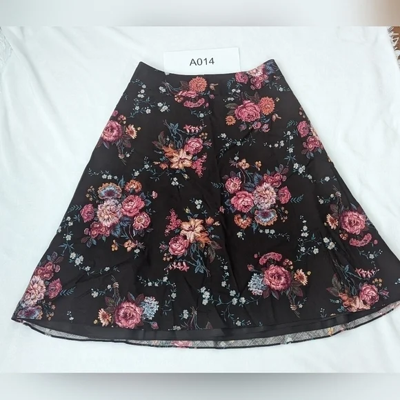 Pendleton Skirt Silk Wool  Floral midi skirt brown lined Size 14 - Picture 14 of 14